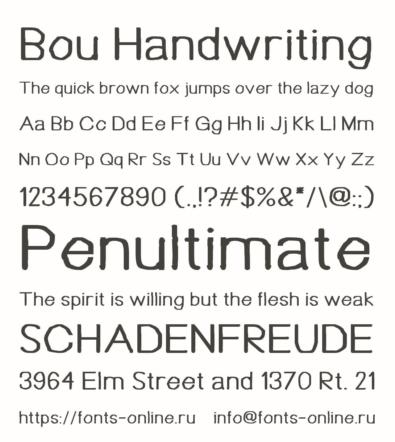 Bou Handwriting Free Font Download